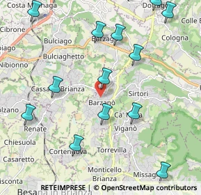 Mappa Via delle Ortensie, 23891 Barzanò LC, Italia (2.65)