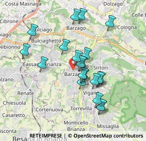 Mappa Via delle Ortensie, 23891 Barzanò LC, Italia (1.622)