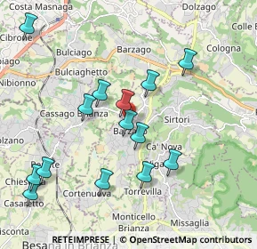 Mappa Via delle Ortensie, 23891 Barzanò LC, Italia (2.00714)