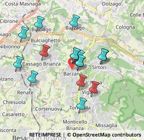 Mappa Via delle Ortensie, 23891 Barzanò LC, Italia (1.56875)