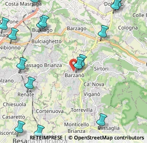 Mappa Via delle Ortensie, 23891 Barzanò LC, Italia (3.05188)
