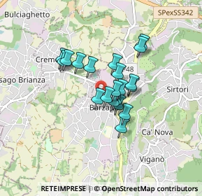 Mappa Via delle Ortensie, 23891 Barzanò LC, Italia (0.571)