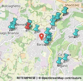 Mappa Via delle Ortensie, 23891 Barzanò LC, Italia (0.9895)