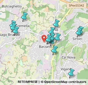 Mappa Via delle Ortensie, 23891 Barzanò LC, Italia (0.92267)