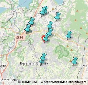 Mappa Via delle Ortensie, 23891 Barzanò LC, Italia (3.52462)