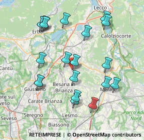 Mappa Via delle Ortensie, 23891 Barzanò LC, Italia (8.0415)