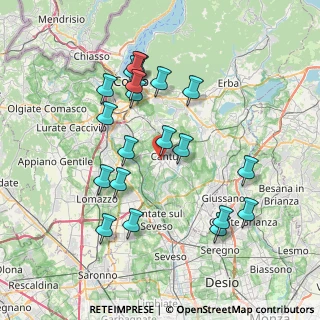 Mappa Via Luciano Manara, 22063 Cantù CO, Italia (7.479)