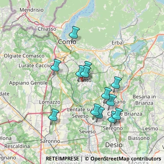 Mappa Via Luciano Manara, 22063 Cantù CO, Italia (6.81)