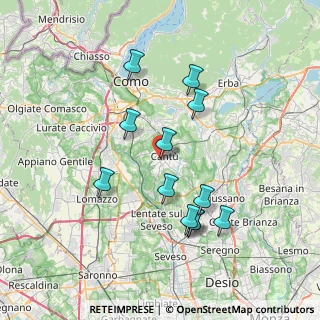 Mappa Via Luciano Manara, 22063 Cantù CO, Italia (6.90917)
