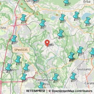 Mappa Via Luciano Manara, 22063 Cantù CO, Italia (6.527)