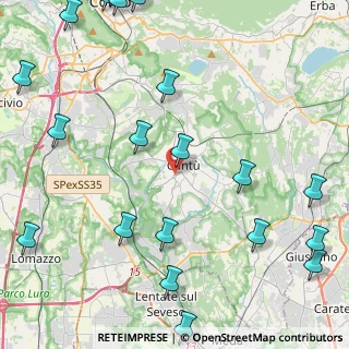 Mappa Via Luciano Manara, 22063 Cantù CO, Italia (6.317)