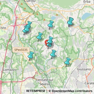 Mappa Via Luciano Manara, 22063 Cantù CO, Italia (3.49)