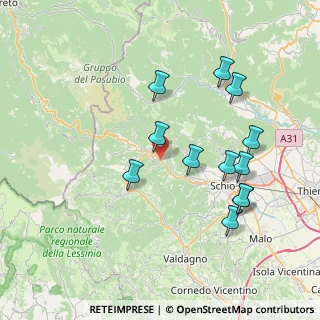 Mappa Contrà Ponte Croce, 36030 Valli del Pasubio VI, Italia (7.59667)