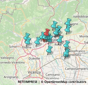 Mappa Via Monte Pasubio, 36060 Pianezze VI, Italia (9.89053)