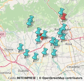 Mappa Via Monte Pasubio, 36060 Pianezze VI, Italia (6.57941)