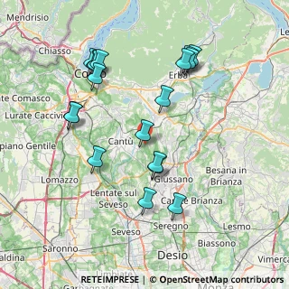 Mappa Via Brianza, 22063 Cantù CO, Italia (7.96611)