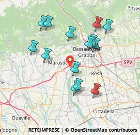 Mappa Via Rivarotta, 36061 Bassano del Grappa VI, Italia (7.19143)