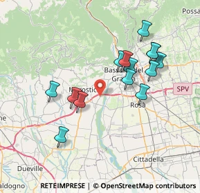 Mappa Via Rivarotta, 36061 Bassano del Grappa VI, Italia (6.98)