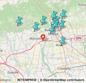 Mappa Via Rivarotta, 36061 Bassano del Grappa VI, Italia (6.95091)