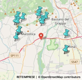 Mappa Via Rivarotta, 36061 Bassano del Grappa VI, Italia (4.578)