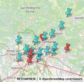 Mappa Via D'Alzano Guglielmo, 24022 Alzano Lombardo BG, Italia (7.255)