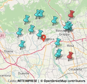 Mappa Via Montegrappa, 36060 Pianezze VI, Italia (8.0125)