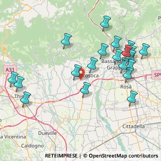 Mappa Via Montegrappa, 36060 Pianezze VI, Italia (9.4345)