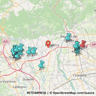 Mappa Via Montegrappa, 36060 Pianezze VI, Italia (10.7625)