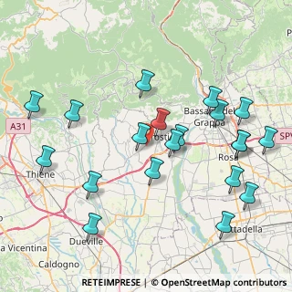 Mappa Via Montegrappa, 36060 Pianezze VI, Italia (8.967)