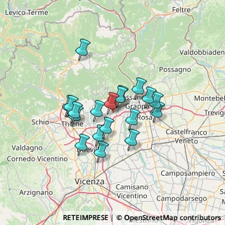 Mappa Via Montegrappa, 36060 Pianezze VI, Italia (10.55947)
