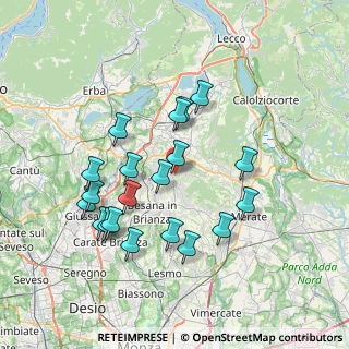 Mappa Via Fermi, 23897 Viganò LC, Italia (7.074)