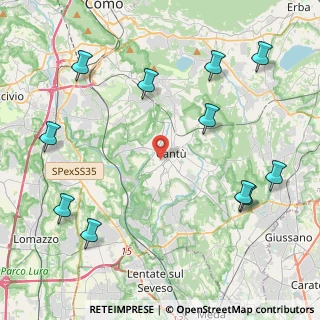 Mappa Via Giovan Battista Grassi, 22063 Cantù CO, Italia (5.36182)