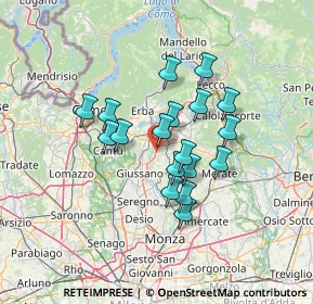 Mappa Via Cascina Tremolada, 20837 Veduggio Con Colzano MB, Italia (10.54611)