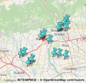 Mappa Via Alessandro Volta, 36063 Marostica VI, Italia (7.35471)