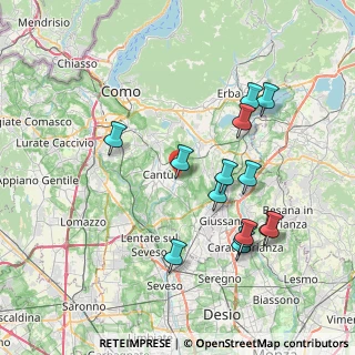 Mappa Via Teano, 22063 Cantù CO, Italia (7.73929)