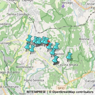 Mappa Via Leonardo da Vinci, 22063 Cantù CO, Italia (1.23688)