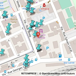 Mappa Piazza Cavalieri di Vittorio Veneto, 11100 Aosta AO, Italia (0.05769)