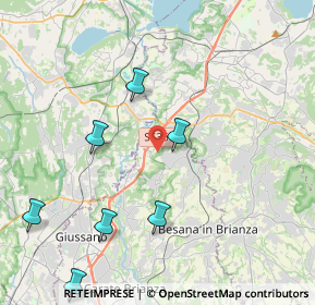 Mappa Via Giuseppe Verdi, 20837 Veduggio con Colzano MB, Italia (6.64929)