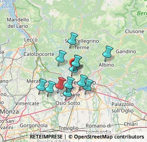 Mappa Via Olimpia, 24011 Almé BG, Italia (9.26538)