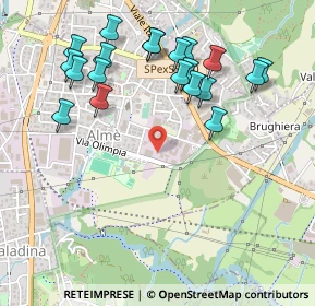 Mappa Via Olimpia, 24011 Almé BG, Italia (0.5425)