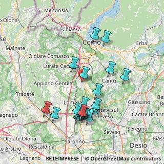 Mappa Strada Statale Giovi, 22073 Fino Mornasco CO, Italia (7.4315)