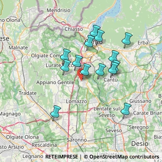 Mappa Via Dolomiti, 22073 Fino Mornasco CO, Italia (6.61357)