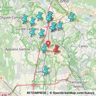Mappa Via Dolomiti, 22073 Fino Mornasco CO, Italia (3.92867)