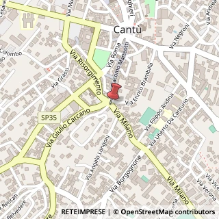 Mappa Via Milano, 2c, 22063 Cantù, Como (Lombardia)