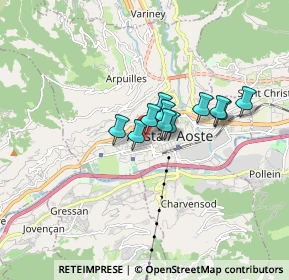 Mappa Via Cesare Battisti, 11100 Aosta AO, Italia (1.02455)