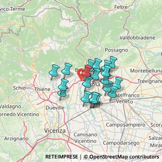 Mappa Via Giorgione, 36061 Bassano del Grappa VI, Italia (9.7655)