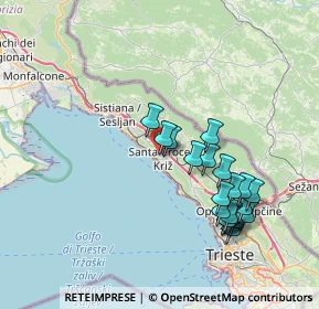 Mappa Località S. Croce Aurisina, 34151 Trieste TS, Italia (7.4695)