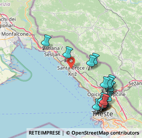 Mappa Località S. Croce Aurisina, 34151 Trieste TS, Italia (9.356)