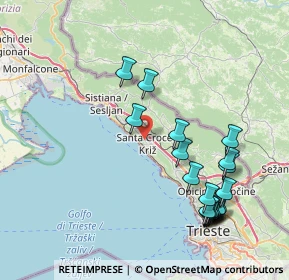Mappa Località S. Croce Aurisina, 34151 Trieste TS, Italia (8.926)