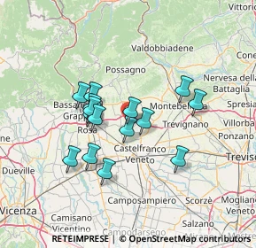 Mappa Steelco, 31039 Riese Pio X TV, Italia (11.07667)